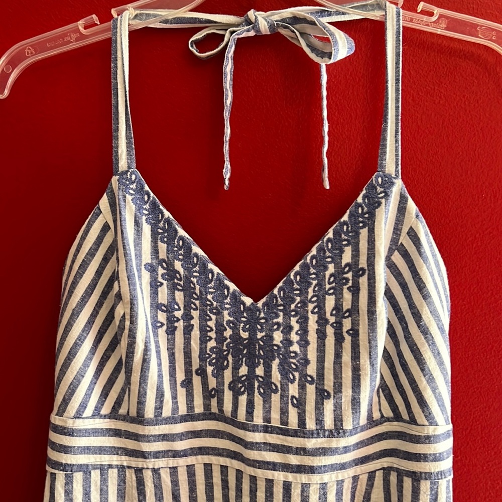 Vineyard Vines Embroidered Sundress w/ Stripes Sz 8
